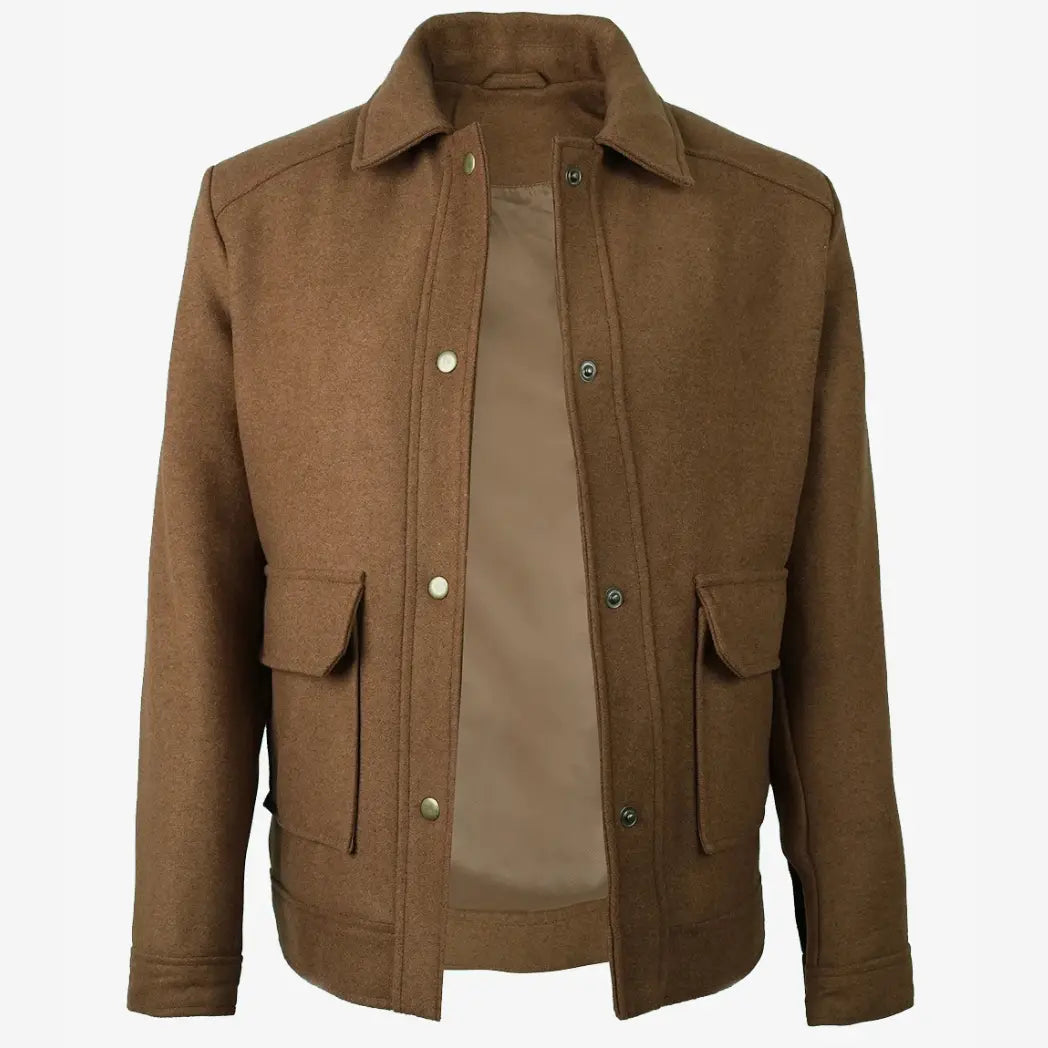 Women’s Brown Wool Utility Jacket